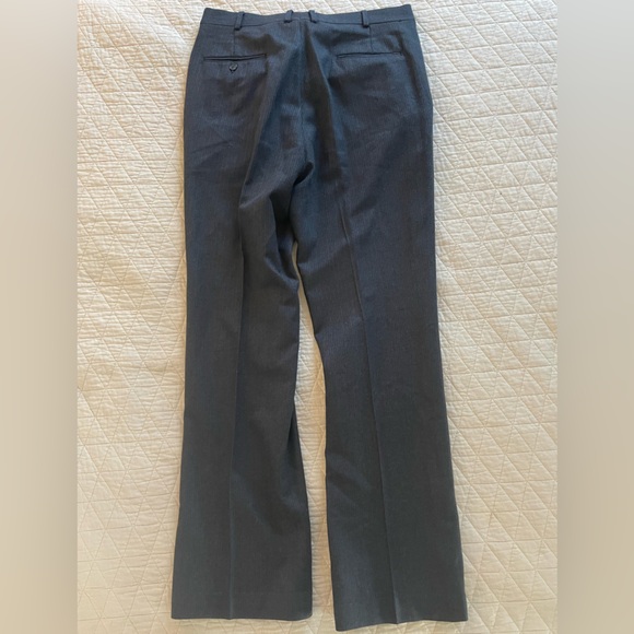 J. G. HOOK Vintage 80’s Subtle Stripe 2-Button Wool Suit in Charcoal Size 40 R - Picture 13 of 14